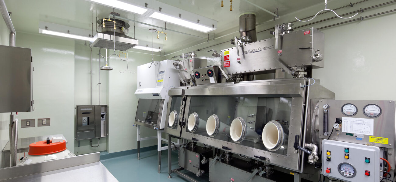 Aerobiology Lab with Cabinet Line and Madison Chamber (Pressure Suit Lab)