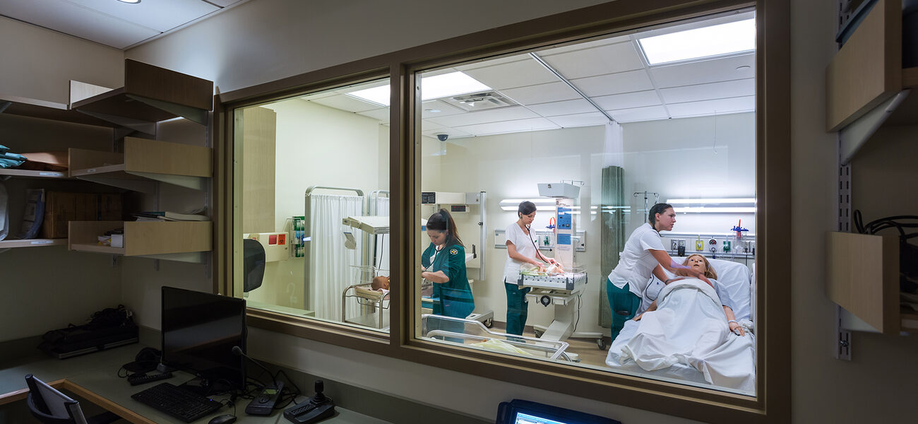 Control Room with View into Simulation Lab 
