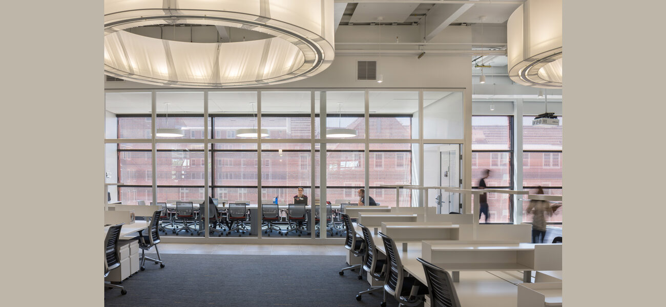 open desk area