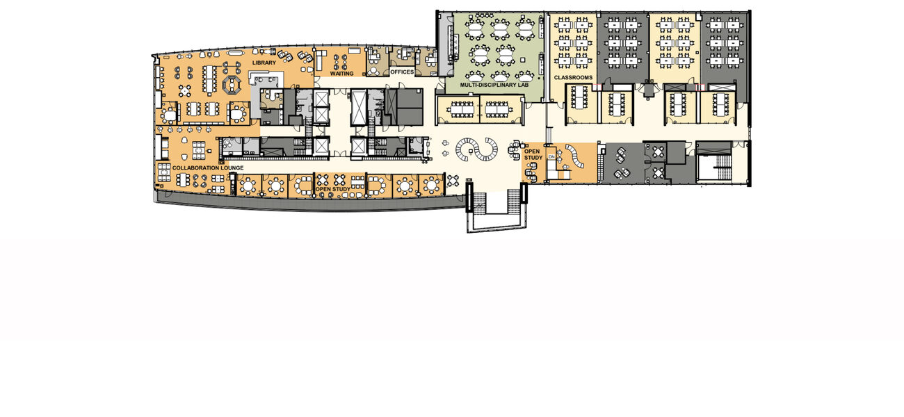 Second-floor classrooms