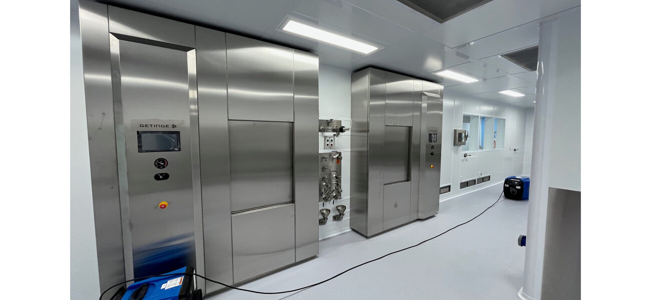 Flor-to-ceiling stainless steel with square openings.