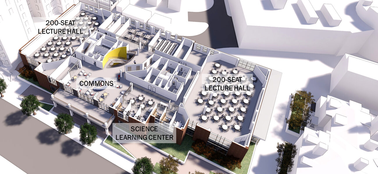 Diagram showing where different rooms are located in the building