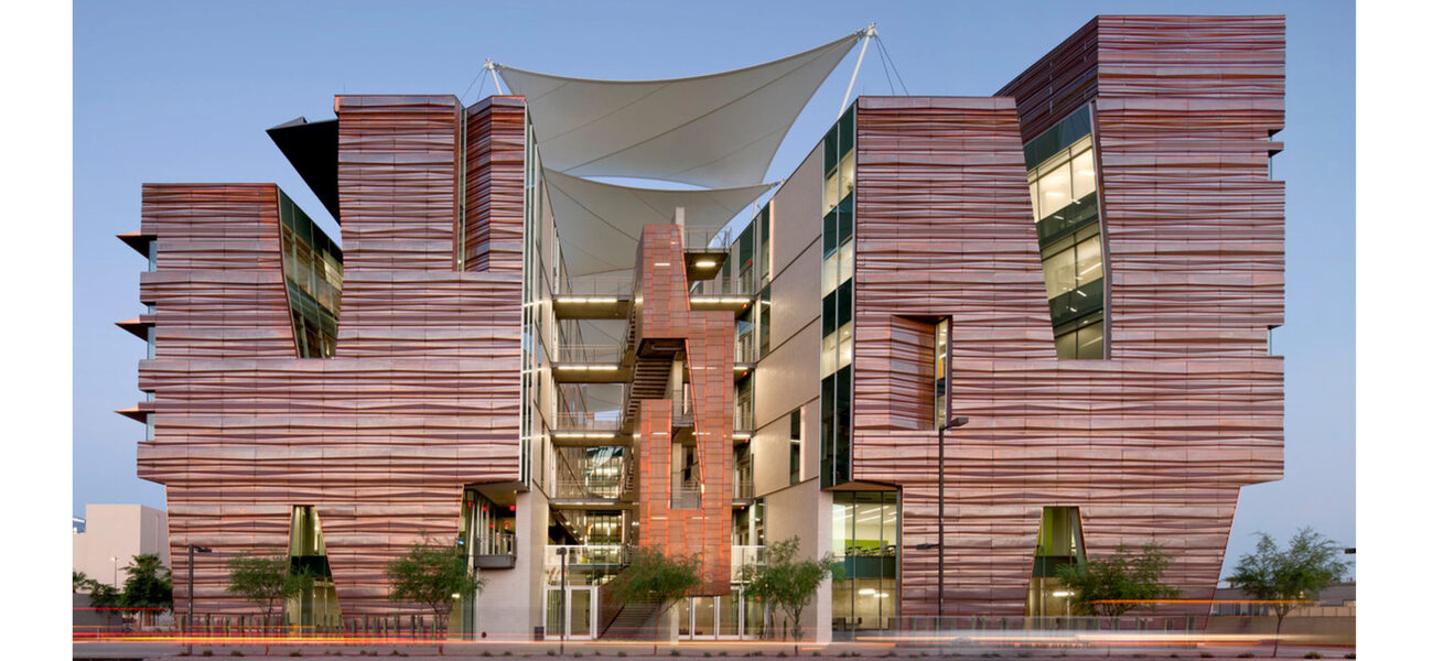 Exterior of a large building 