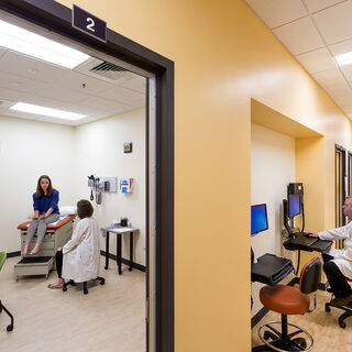 Clinical Skills Exam Room and Student Corridor