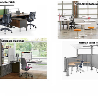 Flex desk workstations