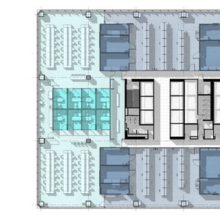 Architect's drawing of a floorplan.