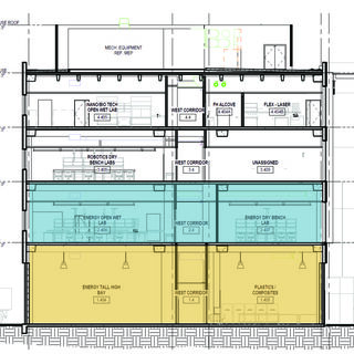 Diagram showing the height of each floor in the building.